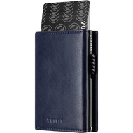 VULKIT Credit Card Holder RFID Blocking Genuine Leather Pop Up Card Wallet with Banknote Compartment
