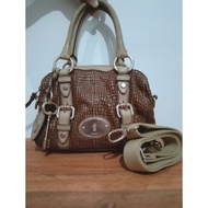Tas Fossil Maddox Snake Skin Brown (Preloved)