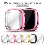 Plating Frame TPU Soft Protect Shell Cover For Fitbit Versa 4 Case For Fitbit Versa4 Shockproof Bump