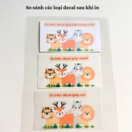 Paperart - 5 sheets of A4 decal paper, assorted washi sticker paper, handmade decal paper, decal pap