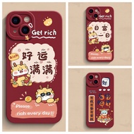 2024 Chinese New Year Phone Case For Infinix Hot 40 Pro Infinix 40i Smart 7 5 Hot 8 Casing Cute Cartoon Good Lucky Get Rich Dragon God of Wealth Soft TPU Cases Back Covers