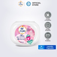 ar FÜM 5 In 1 Laundry Capsules Rose (12g x 36 Pcs) | 99% Anti-Bacteria | Long-lasting Fragrance | So