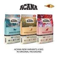 Acana NEW &amp; Enhanced Cat Food Homestead Harvest, Bountiful Catch, Indoor Entree 4.5kg