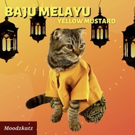 [Ready Stock Raya 2022] Baju raya , Baju Melayu Kucing Teluk Belanga + Samping Songket (Yellow Mustard)