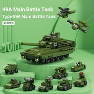 Lele Brothers 10 in 1 Military 99A Main Battle Tank Assembly Model Boy Assembling Building Blocks As