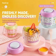 (HM-6797) Fruit Salad Cup With Cutlery 500ML + Cereal Mini Cup (70ML) /Salad Cup/Smoothies Cup for C