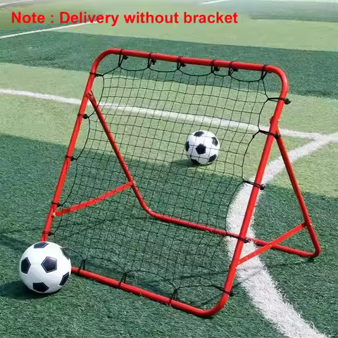 100x100CM Kickback Goalkeeper Football Rebound Net 20 Elastic Ropes Football Practice Net Target Goa