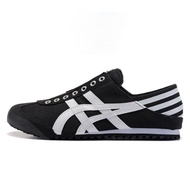 [Authentic] Tiger Mexico 66s Sports shoes canvas men's and women's shoes lace-up sneakers black and white one pedal tiger shoe Onitsuka