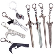 Popular Devil May Cry5Peripheral keychain Dante's weapon sword, Blade of Rebellion, ebony, blue rose