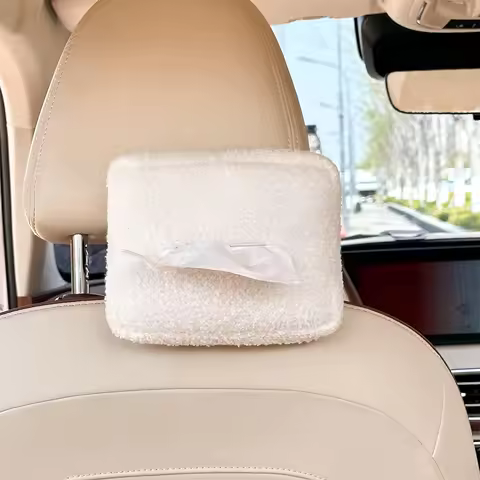 Little Bear Bunny car paper towel set Puff's lamb cashmere napkin paper box sunshade armrest univers