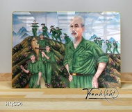 Tranh tráng gương bác Hồ trên chiến trường Việt Bắc treo tường HQC54