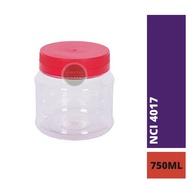 Balang kosong /Balang Kuih Plastik Pet container/Balang Biskut 红盖饼罐 NCI - 4017 1pcs