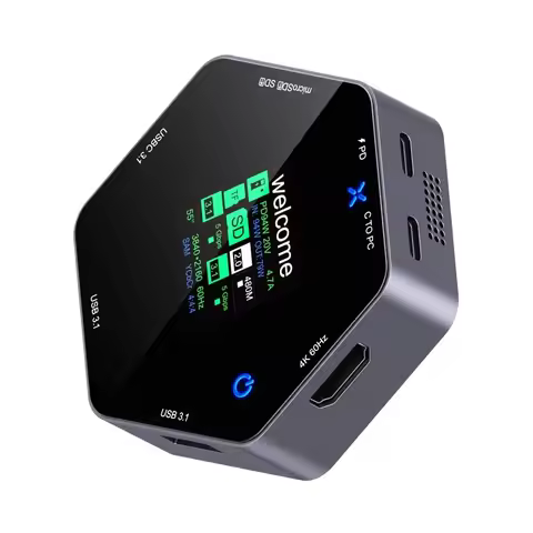 USB HUB Docking Station Type-C Smart Display 4K 60 HDTV 8 in 1 Multi Port Hub Splitter PD Charging U