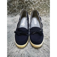 Black Wedge Boat Shoes