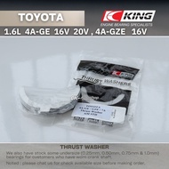 KING Bearings – Thrust Washer set for TOYOTA 4AFE 5AFE 4AGZE 4AGE 16V 20V SILVER TOP BLACK TOP 7AFE 