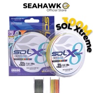 Seahawk x8 sol xtreme 300m braided fishing line
