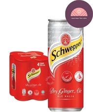 Schweppes Carbonated Dry Ginger Ale 4 x 320ml