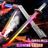 Sparkblade Sword Toys Colorful Streamer Glowing With Spark & Smoke Effect Light Sword Cosplay Katana