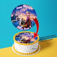 Printing EI Tangled Wallpaper Edible Image Print Cake Photo Icing Paper Birthday Sticker Kek Topper 