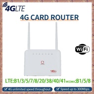 (X F C Q) B725 4G CPE WiFi Router 300Mbps with 4 LAN Ports+2 External Antennas SIM Card Slot Wifi Modem 4G Wireless Router