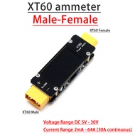 DC 5V-30V 2mA-64A XT30 XT60 Voltmeter Ammeter power meter TEMP Alarm for lead-acid Lifepo4 Li-ion RC