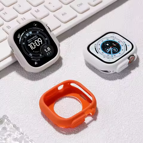 Soft Silicone Case for Apple Watch Ultra 3 2 49mm Accessories All-Round Bumper Protective Cover iwat