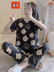 feshop fashion Adult Trendy Printed Terno Pajama pantulog Sleepwear for women