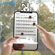 TEASG Schedule Planner, Cute Acrylic Sliding Desk Calendar,  Home Decoration Simple Office School Supplies Mini Calendar