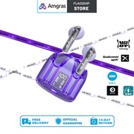 Amgras Future VII Pro Sports Wireless Earphone Transparent Low latency Gaming Earphones HIFI Stereo 