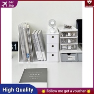 [48H Shipping]0A3TBookshelf Storage Box Desktop Drawer Book File Stationery Shelf Dormitory Desk Desk NUR5