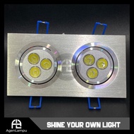 LAMPU HALOSPOT LED DOWNLIGHT GRILL 2 MANGKOK SPOTLIGHT 6 WATT