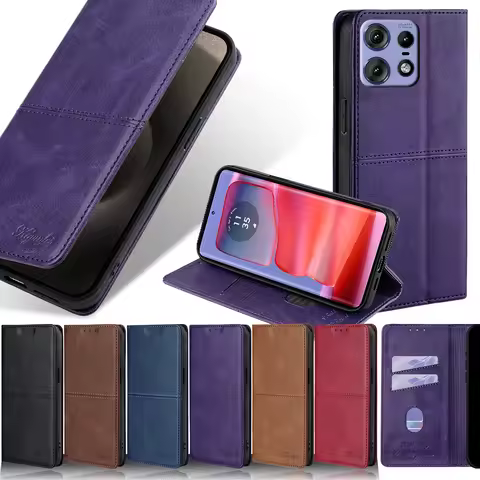 Luxury Magnetic Leather Flip Mobile Phone Case for Motorola Edge 50S 50 Pro 50 Fusion Edge 5G 2024 P