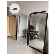 🎀 Cermin hiasan dinding 🎀 Available colour White, Dark Brown and Brown + White  Size 3kaki x 6kaki