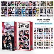 Stray Kids Mini Card Korean Kpop Fashion Ins Trend Fb Pop Boxed Postcard Lomo Card Star Cards Laser 