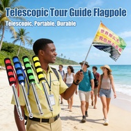 Meter Flagpole Flag Pointer Tour Guide Pole Stick Tour Leader 2 Telescopic
