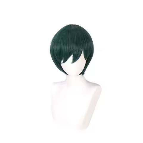 Rin Itoshi Cosplay Wig Short Deep Green Itoshi Rin Anime Wigs Heat Resistant Synthetic Hair Hallowee