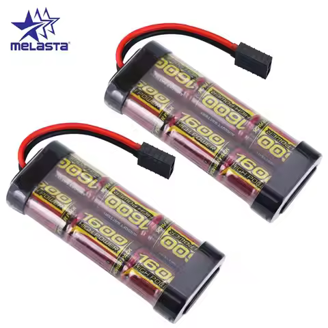 MELASTA 2pcs 2/3A 7.2V 1600mAh 6-Cells NIMH Battery Pack with Traxxas Connector for TRA2925 Series t