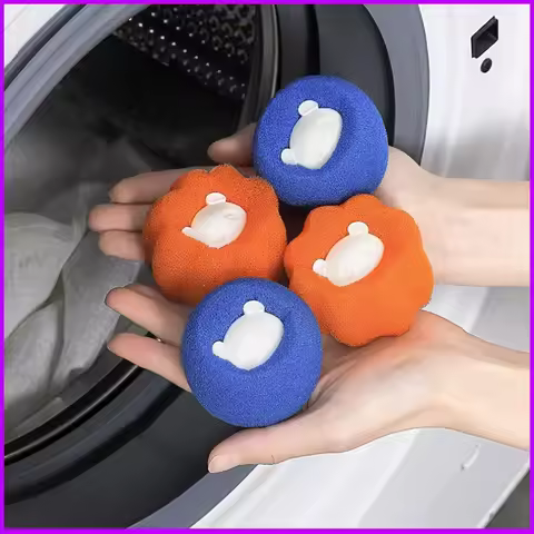 Washing Machine Sponge Cleaning Balls Anti Twinning Cleanable Adsorbable Hair Cartoon Xiong Decontam