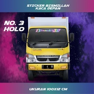 Stiker Truk Kaca Depan Mobil Bismillah Canter Ragasa Elf Fuso sticker mobil keren sticker viral stik