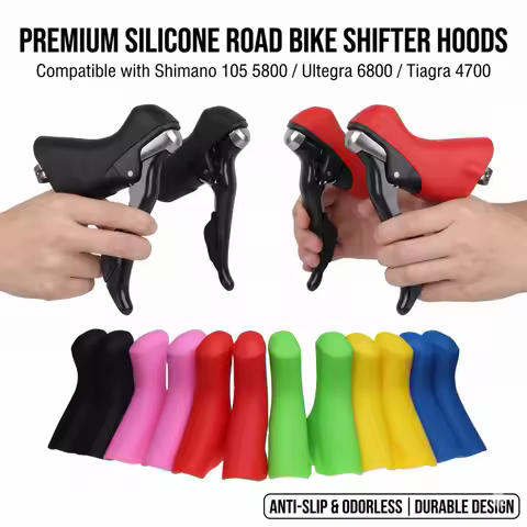 Silicone Shift Lever Hoods for Shimano 105 ST-5800 Ultegra ST-6800 Tiagra ST-4700, Anti-Slip Road Bi