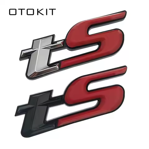 Plastic 3D TS Logo Emblem Badge Car Sticker Styling Chrome Glossy Car Decal for Subaru Forester BRZ