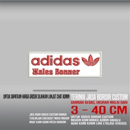MERAH ADIDAS WALES BONNER WHITE RED PATCH EMBROIDERY LOGO/ EMBLEM HDP-621