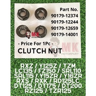 (1PC) CLUTCH NUT Yamaha RXZ Y125z TZM LC135 FZ150 SRL 110 115 Y15 Y16 zR RXS RXK RD125LC RZ125 DT125