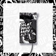 Motorcycle OBU Sticker Waterproof – Solat Dulu Baru Fly Design IU / ERP Decal Wrap Easy Install