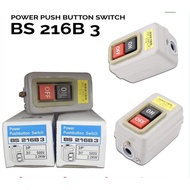 Power Push Button Switch BS216B 15A 3P ON/OFF