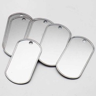 Wholesale 100Pcs Army Identity Tag Stainless Steel Necklace Personality necklace Dog ID Tags for Men