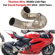 Slip-On Titanium Alloy Middle Link Pipe Connect Original Muffler For Ducati Panigale 959 2016 - 2019
