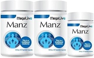 Megalive Manz 60 Vegetable Capsules X 2 Bottles (Twin) 15 Vegetable Capsules Energy/Men'S Health/Tongkat Ali/Maca