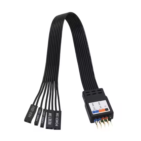2Pin To 9Pin Motherboard Power Switches Reset HDD LED Extension Cable For PC Case Front Panel In 20c