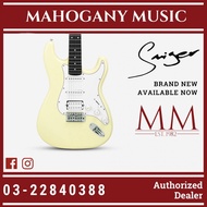 Smiger L-G1m-H Strat HSS White Electric Guitar